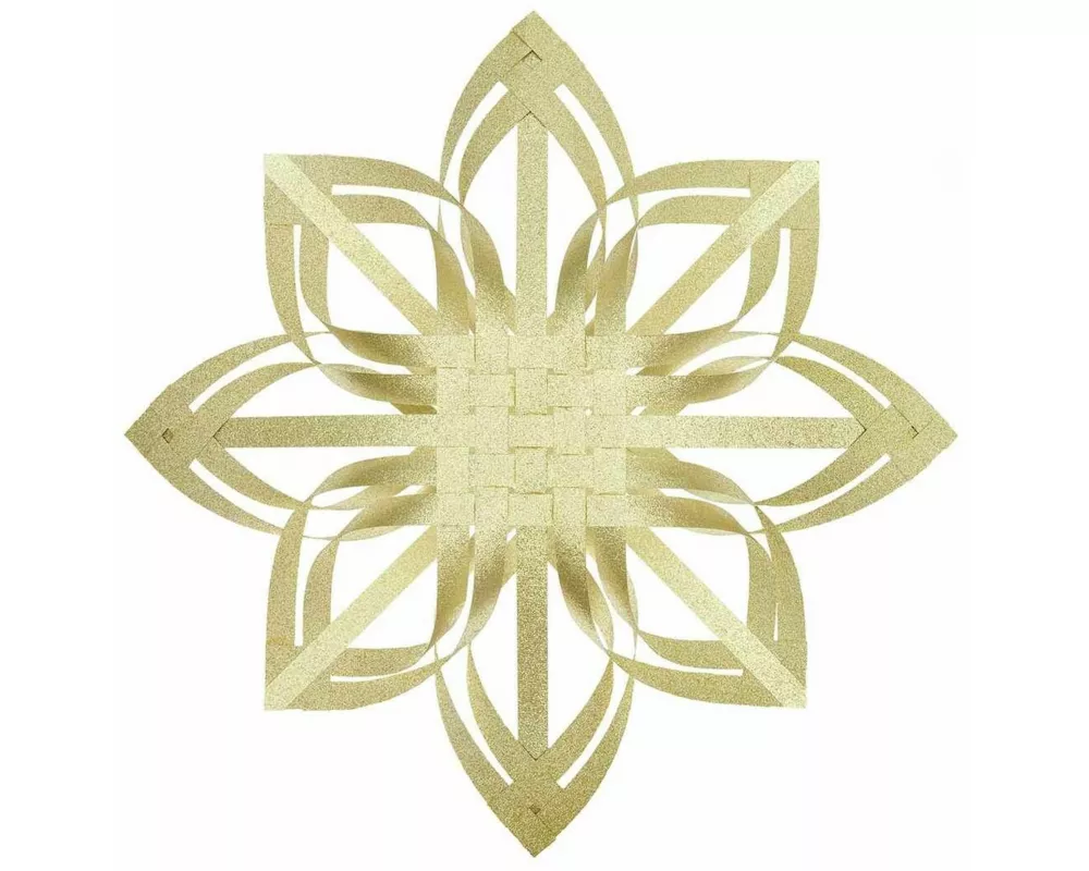 Bastelset Webstern, glitter gold, 40 cm FSC MIX