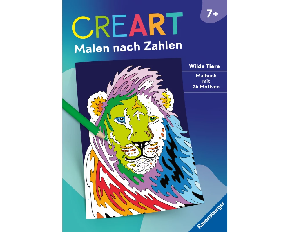 CreArt Malen nach Zahlen ab 7: Wilde Tiere