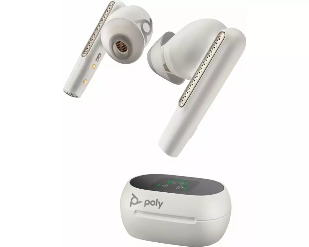 Poly Headset Voyager Free 60+ UC USB-A, Weiss