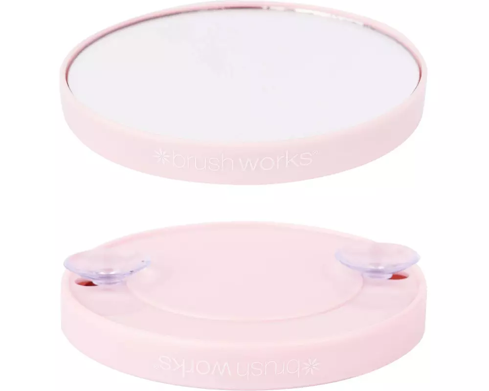 Brushworks Magnifying Mirror 10-fach Rosa rund 8.5 cm