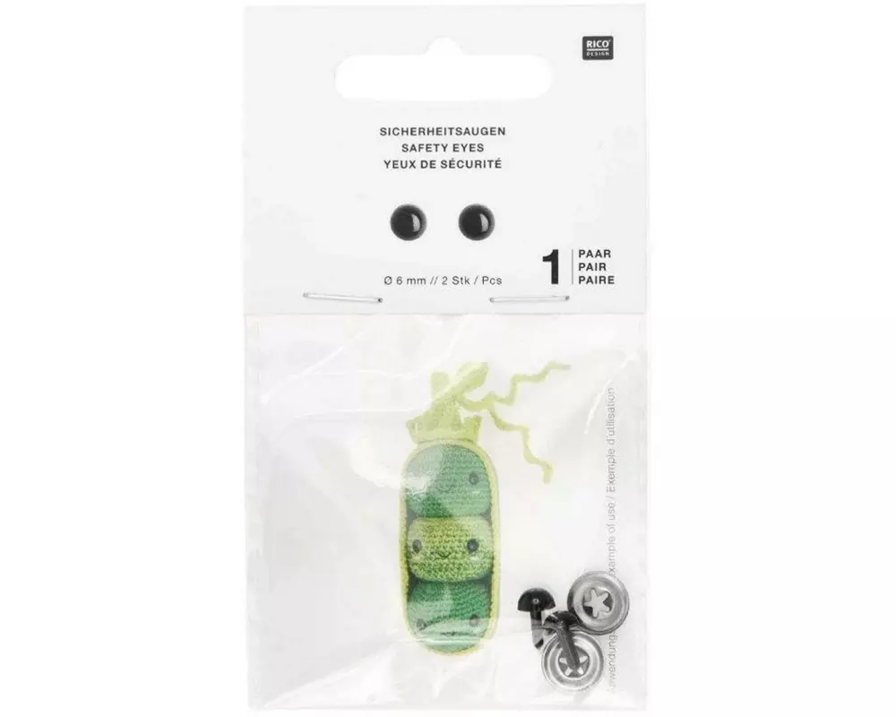 Rico Design Sicherheitsaugen 6 mm 2 Stück
