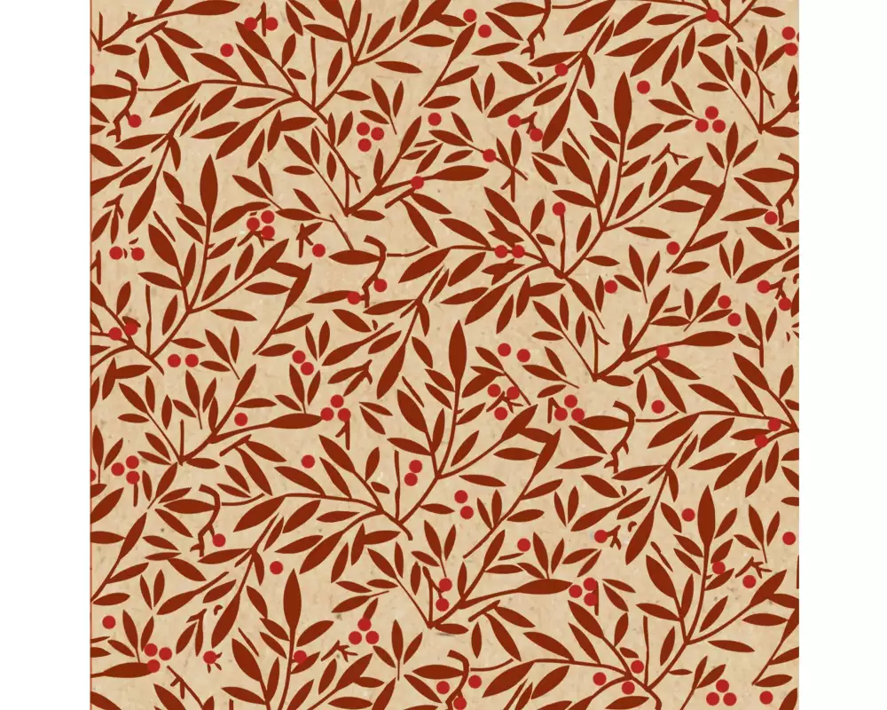 Braun + Company Papierservietten Leaves & Berries 20 Stück, Terracotta