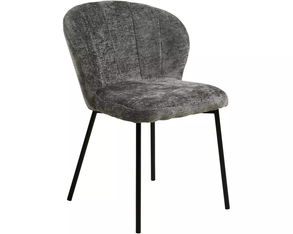 House Nordic Esszimmerstuhl Roanne, Grau, 2er Set