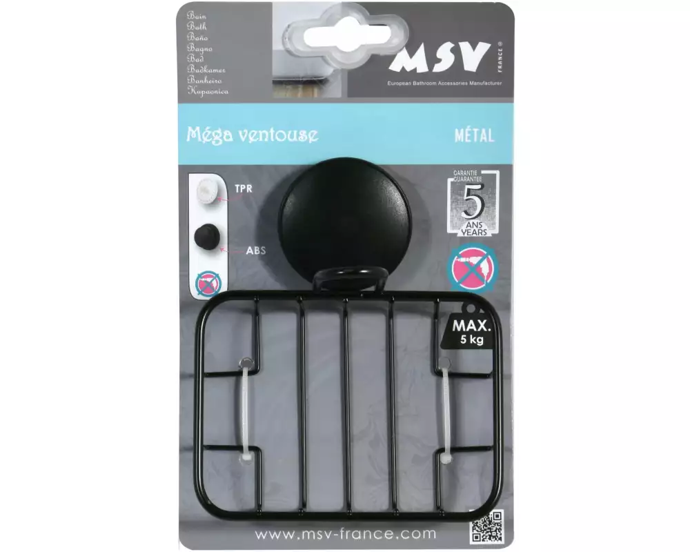 MSV Seifenblock-Halter Schwarz