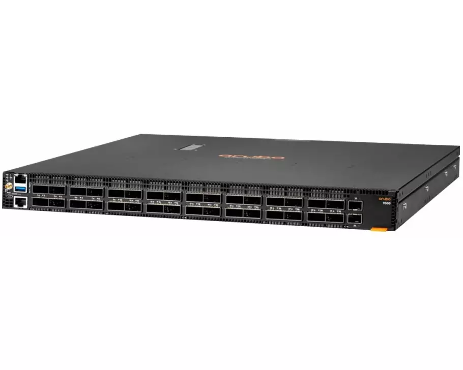 HPE Aruba 9300-32D Switch, 32x 100/200/400G QSFP-DD, w/o PSU and Fan Tray, 1U