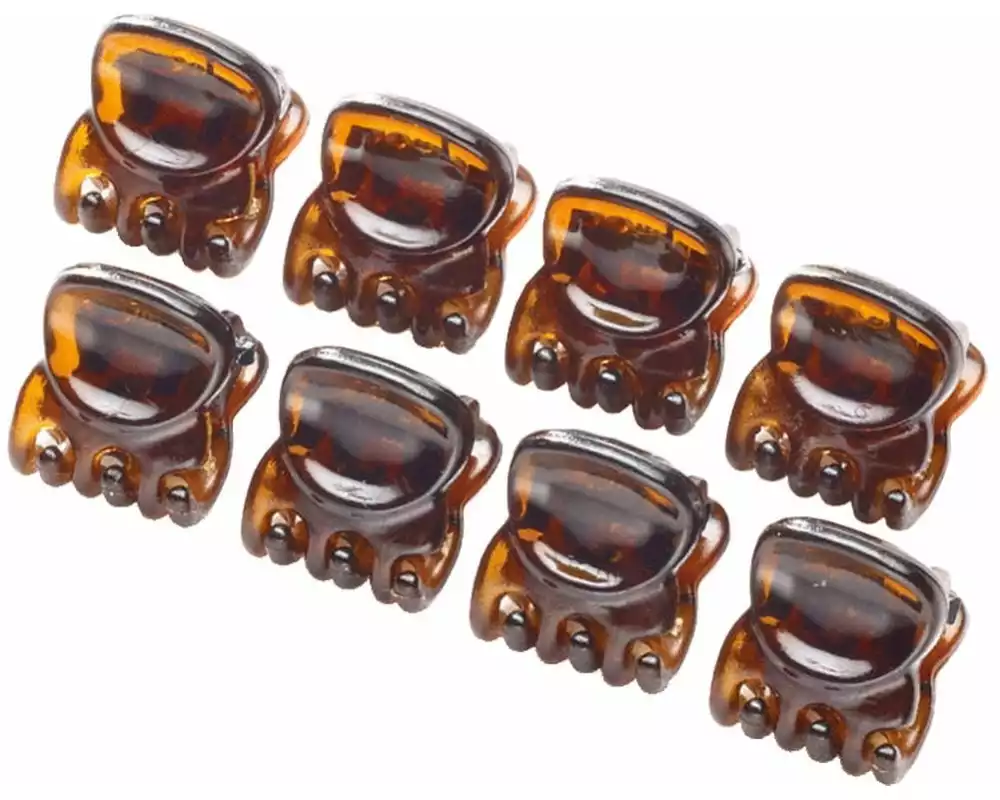 DailyGo Haarklemme 1 cm 8 Stück, Braun