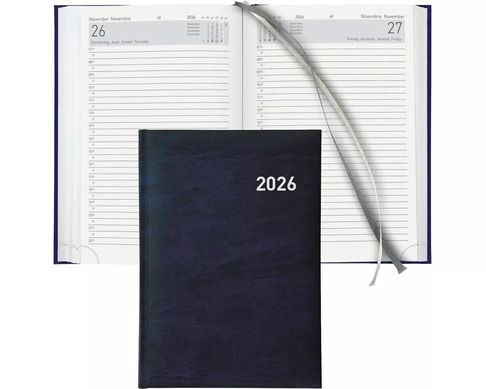 Biella Geschäftsagenda Executive Dunkelblau, 14.5 x 20.5 cm