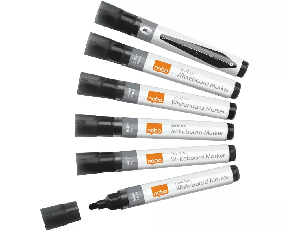 Nobo Whiteboard-Marker Liquid Ink 10 Stück, Schwarz