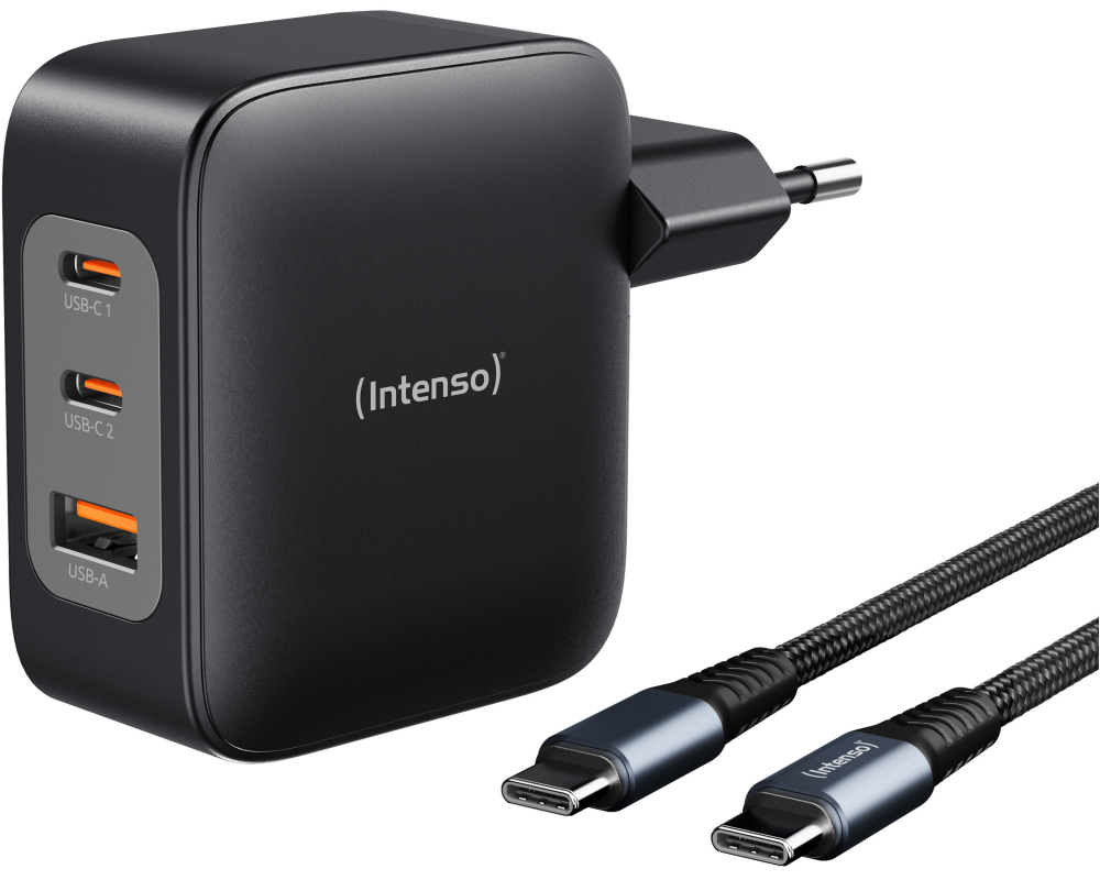 INTENSO Power Adapter W110ACC Charger 7810010 100W, 2x USB-C, 1x USB-A