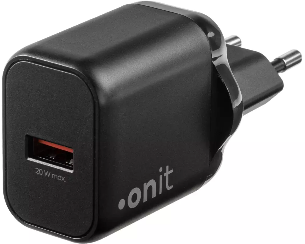 onit USB-Wandladegerät Single 1A 20 W GaN Schwarz