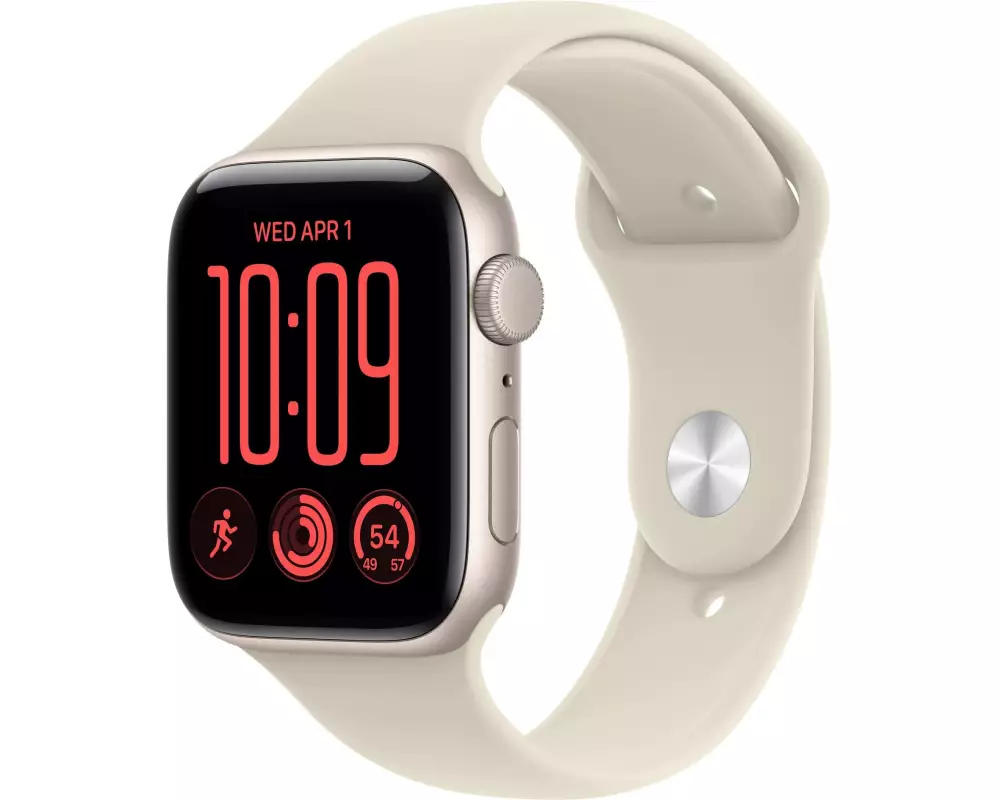 Apple Watch SE 3 44 mm GPS Starlight Aluminium, Sand Sportband M/L