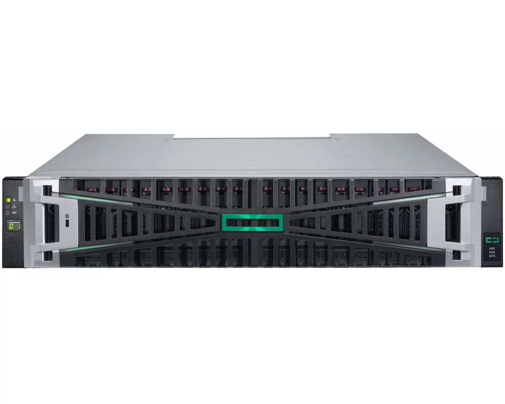 HPEMSA2070, 2x32Gb, Fibre Channel, 12x1.92TB SSD, 4x32Gb, SFF, Storage