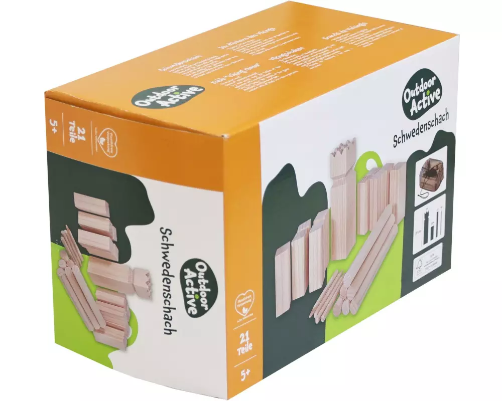 vedes Schwedenschach Kubb 21-teilig