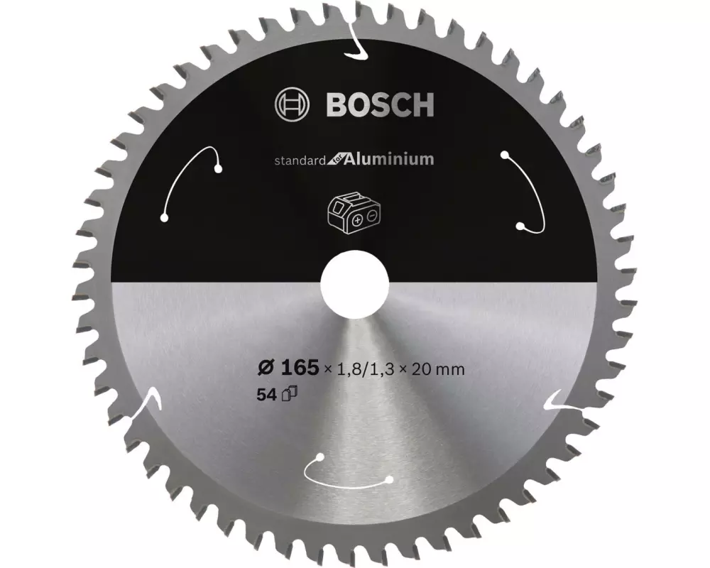 Bosch Professional Kreissägeblatt Standard for Aluminium Ø 165, Z 54