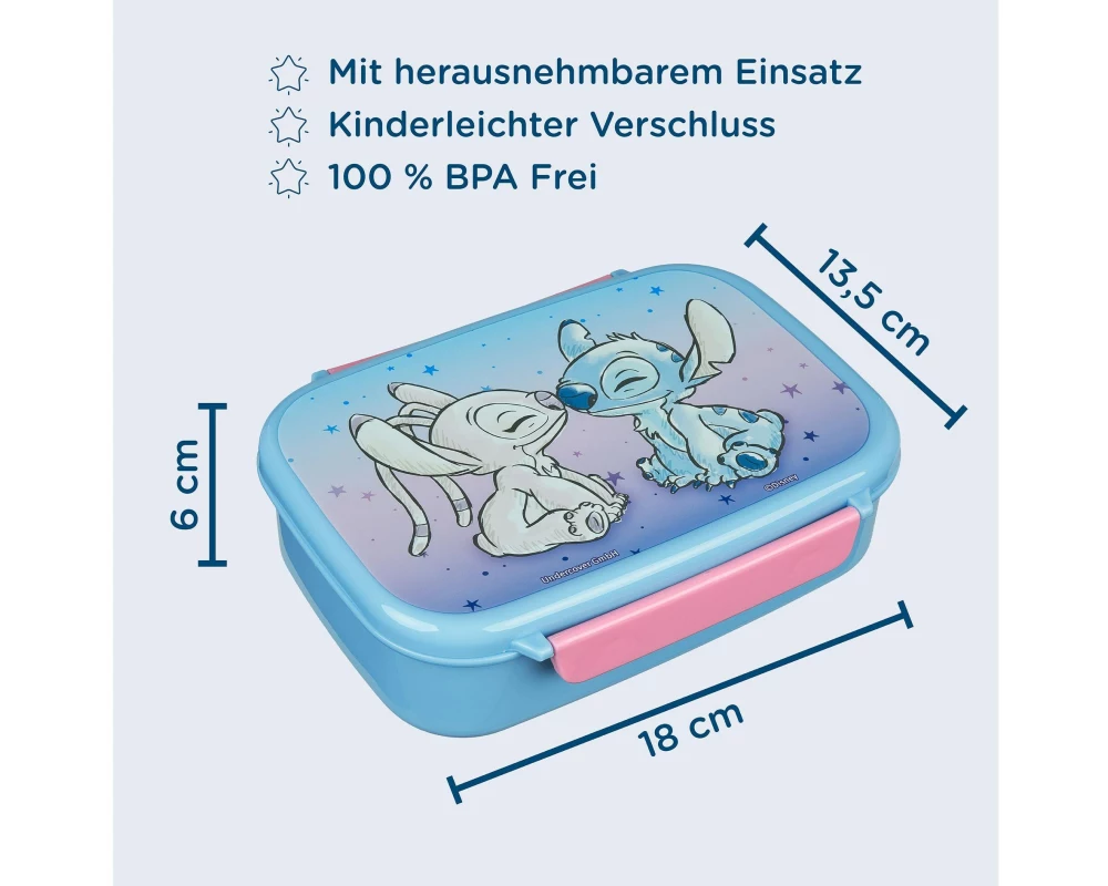 Scooli Lunchbox Lilo und Stitch Hellblau