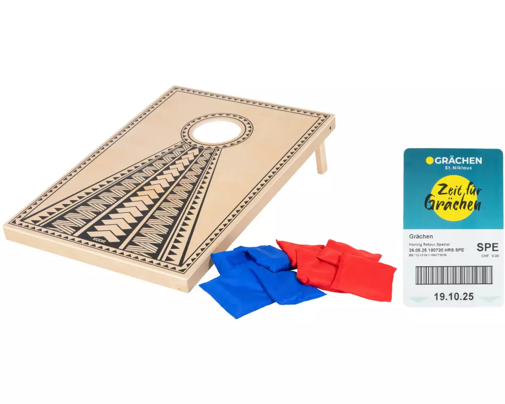 KOOR Cornhole mit 2 Boards und gratis Tageskarte