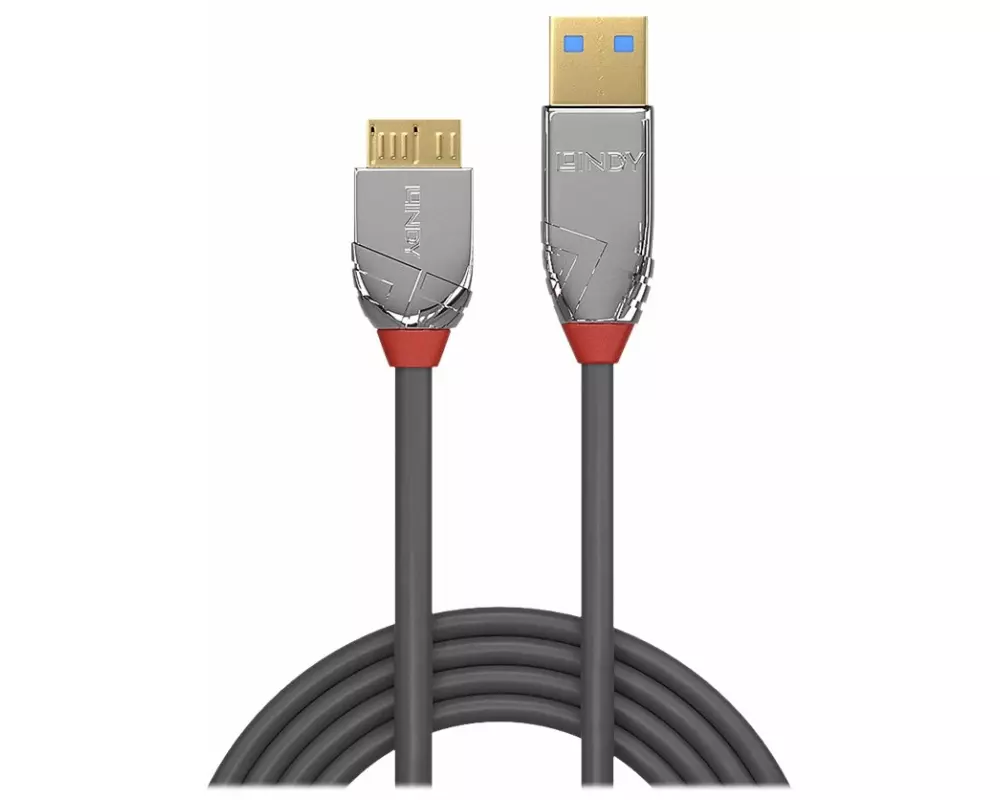 LINDY Cromo Line USB Cable, USB 3.0, USB/A-MicroB M-M, 2m