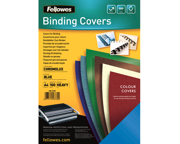 FELLOWES Gloss Cover A4 5734201 blau 100 Stück