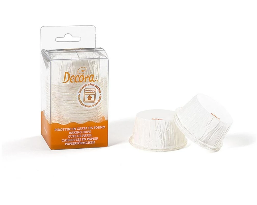 Decora Muffin Backform Ruffled, Weiss, 25 Stück