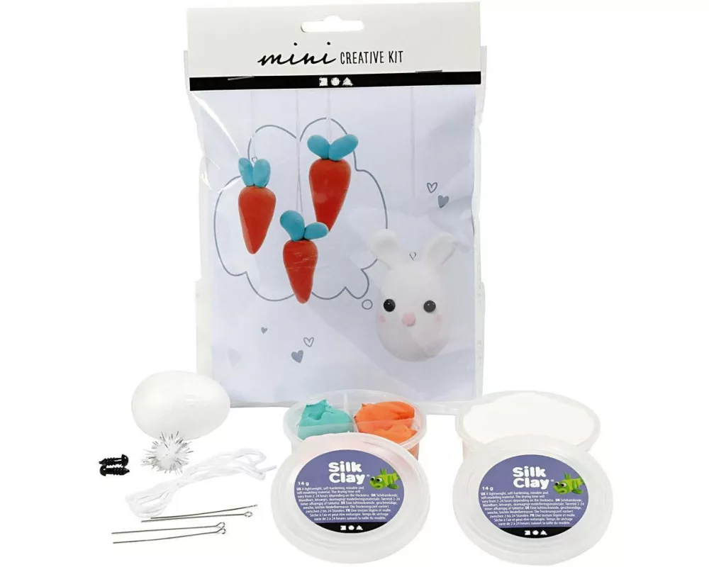 Creativ Company Bastelset Mini Hase 1 Stück, Mehrfarbig