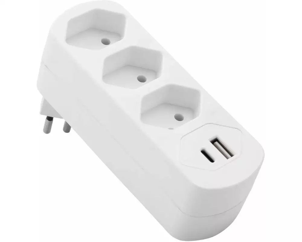 Schönenberger Abzweigstecker MOVE 3xT13 mit USB PD30W