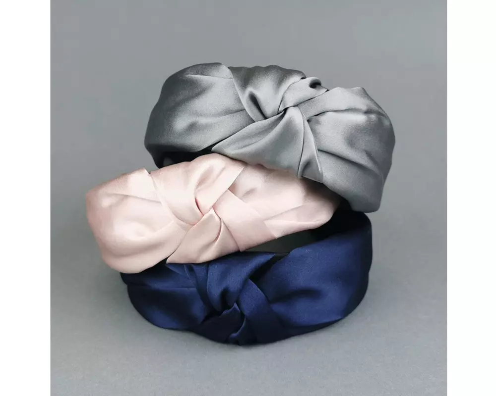 Ailoria Haarreif und Haargummi Set, Maulbeerseide, Grau
