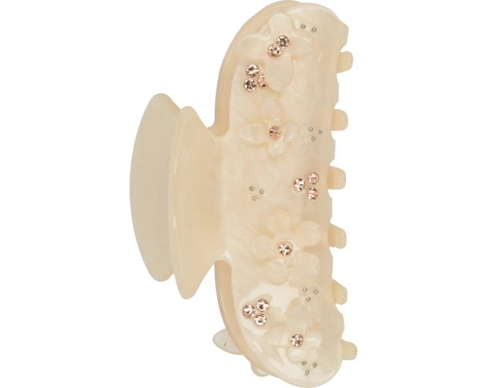 Trisa Accessoires Klemme Acryl Schmetterling und Blumen, gold