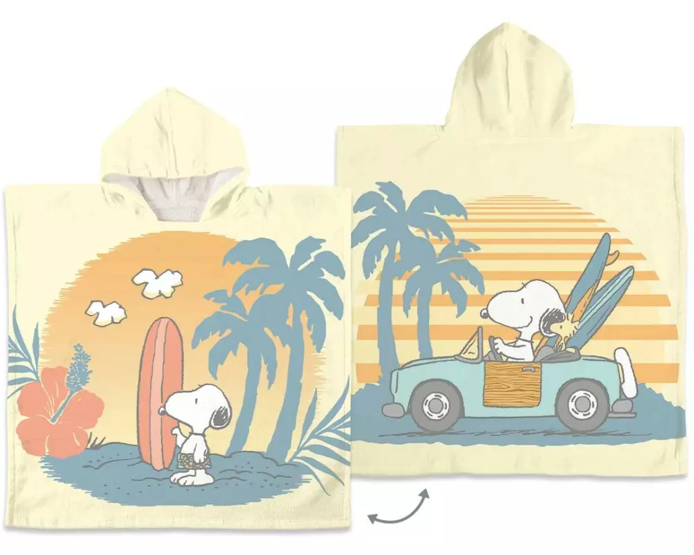 Herding Baby-Poncho Peanuts Palmen, 60 x 120 cm