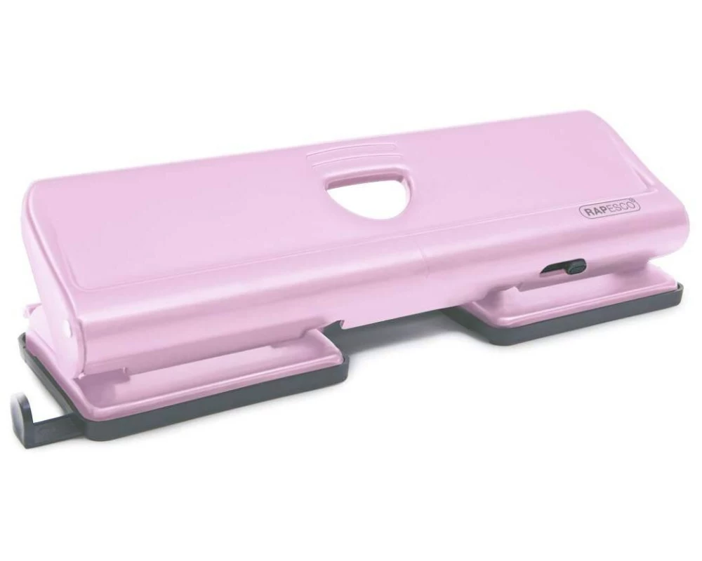 Rapesco 720 4-fach Metalllocher 20 Blatt Kapazität, Rosa