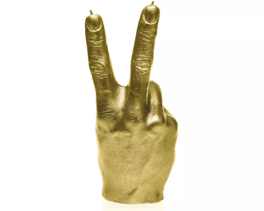 Candellana Kerze Hand Peace Gold