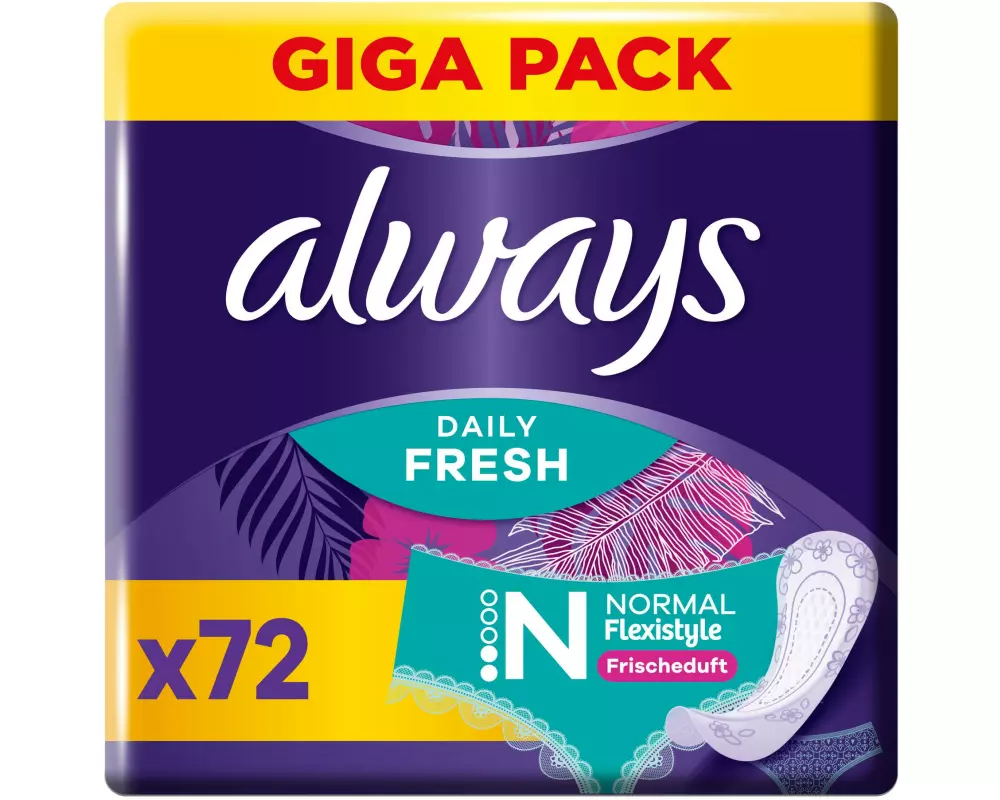 Always Slipeinlage Daily Fresh Flexistyle Normal 72 Stück