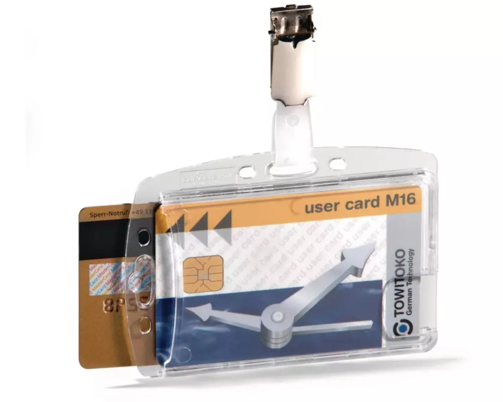 DURABLE Ausweishalter Hartbox mit Clip für 2 Ausweise, 25 Stück