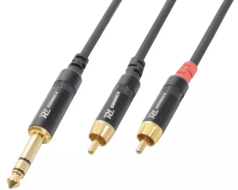 PD Connex CX84-3 Klinke 6.3 mm, male - Cinch 3 m