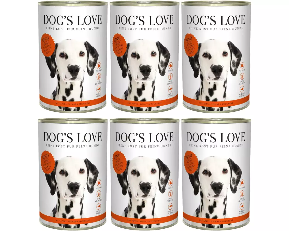 Dog's Love Nassfutter Adult Rind, 6 x 400 g
