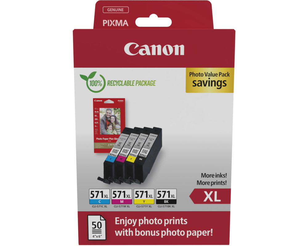 Ink/CLI-571XL BK/C/M/Y PHOTO VALUE
