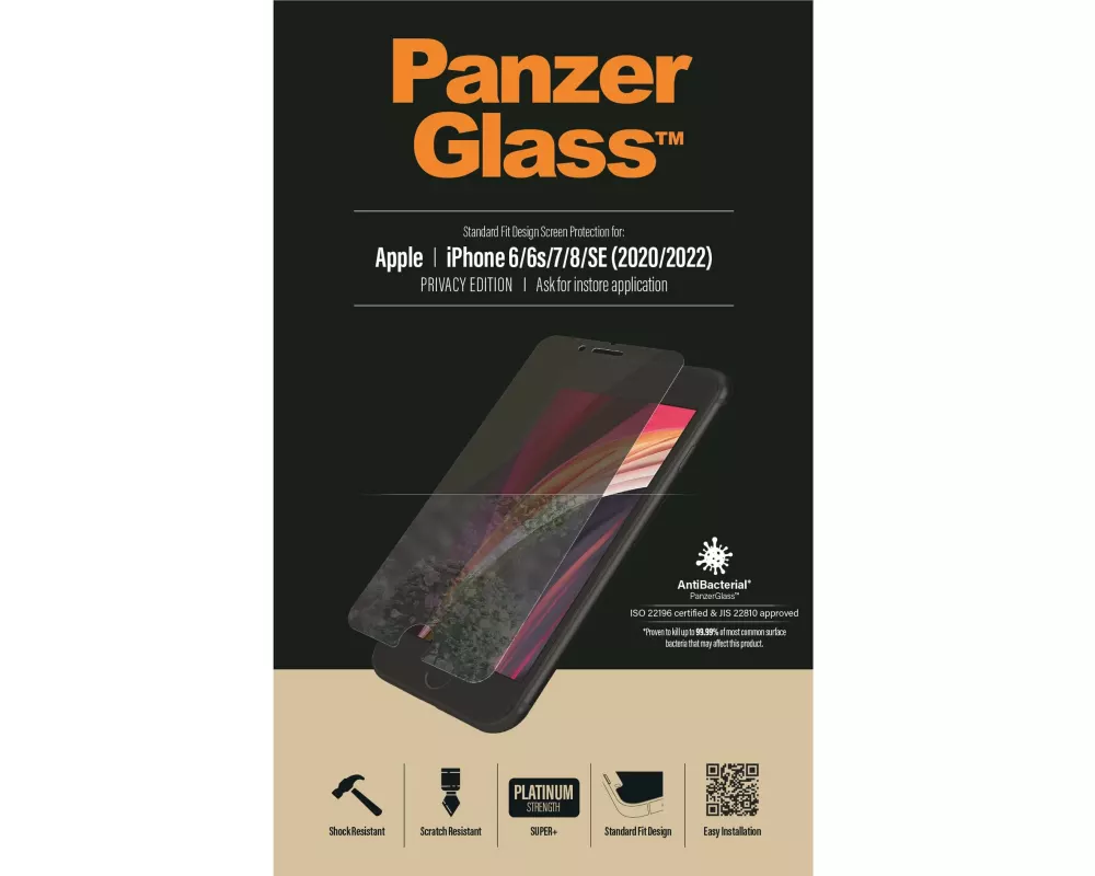 Panzerglass Displayschutz Privacy iPhone 6/6S/7/8/SE 2020/2022