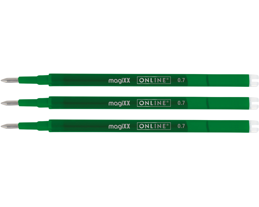 ONLINE Gel-Mine MagiXX 0.7mm 40165/3 grün, Tag-Bag 3 Stück