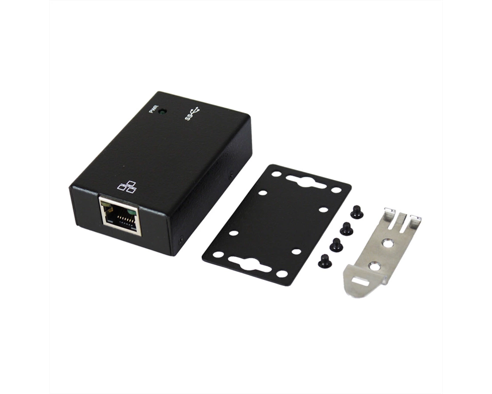 EXSYS EX-1321 USB 3.0 zu Ethernet 1Gigabit LAN inkl. Din-Rail Kit für 19"