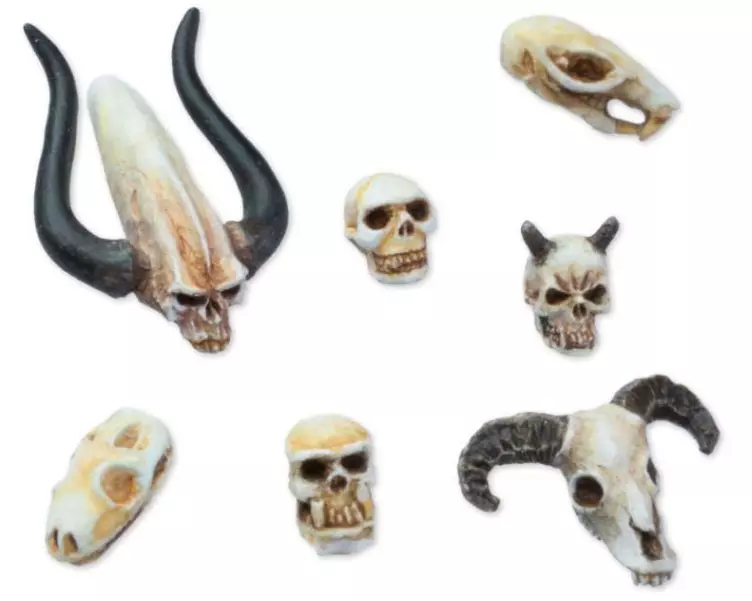 Tabletop Art Dekoration Fantasy Skulls 7 Teile