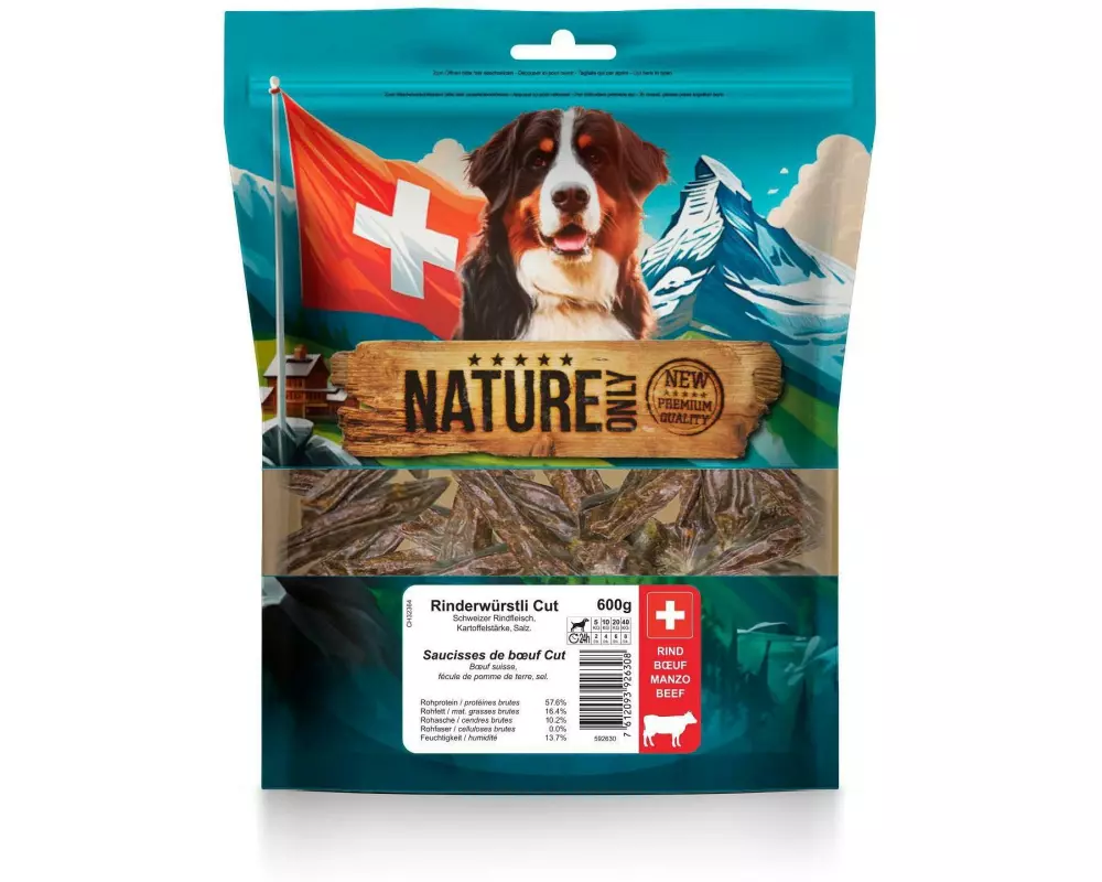 NATUREonly Kausnack Rinderwürstli Cut 600 g