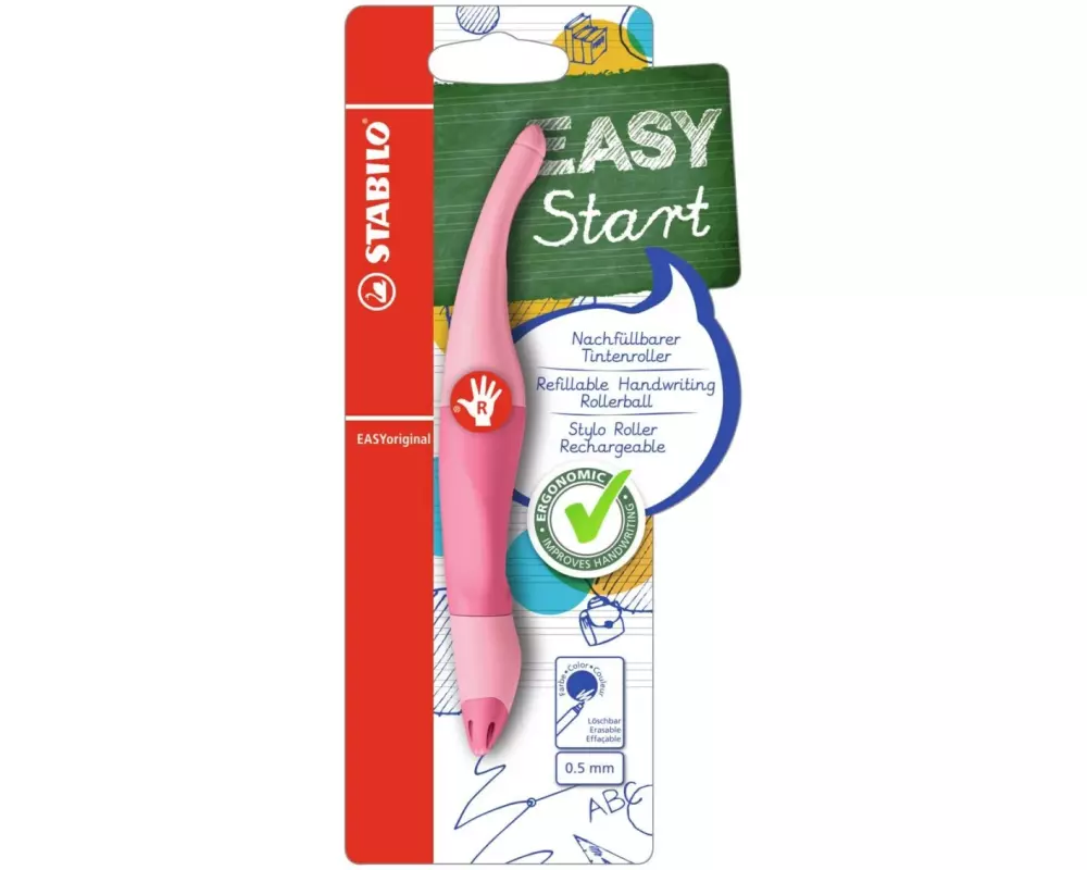 STABILO Rollerball EASYoriginal Pastell 0.5 mm, Rechtshänder, Pink