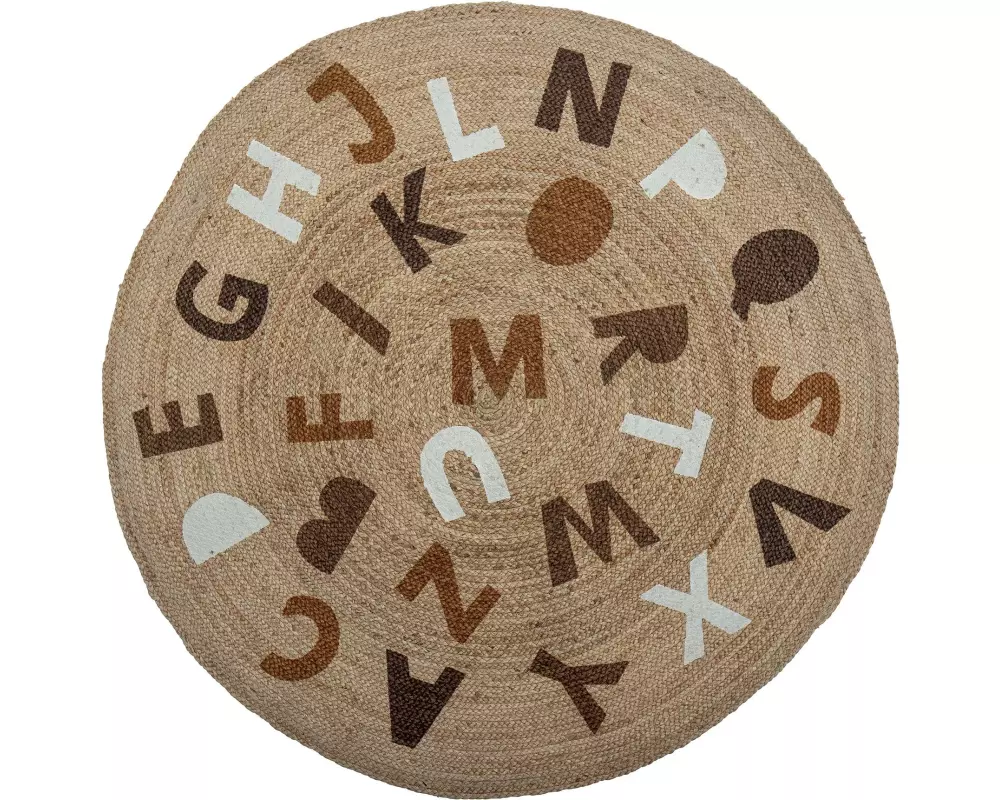 Bloomingville Spielteppich Dinne D 130 cm, Braun, Jute