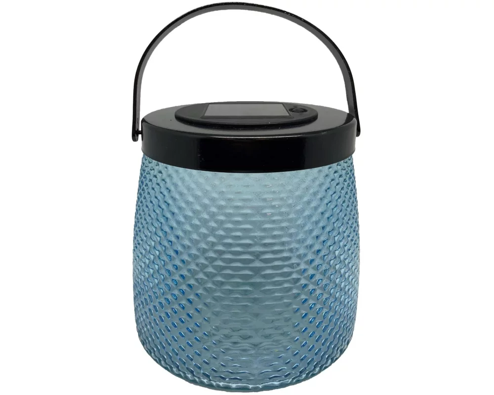 Dameco Laterne LED Solar, 15.2 cm, Blau