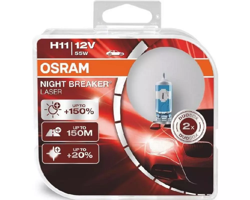 OSRAM Night Breaker Laser Duobox H11 12V 55W PGJ19-2 PKW