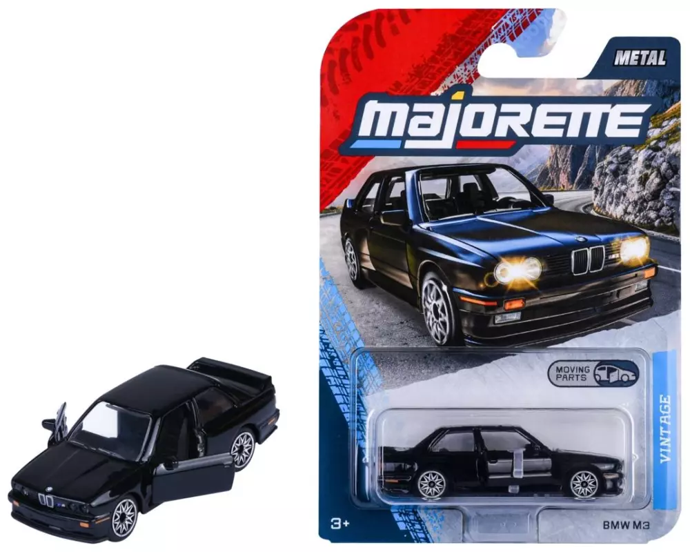 Majorette BMW M3 E30, schwarz Metall, schwarz, 1:64