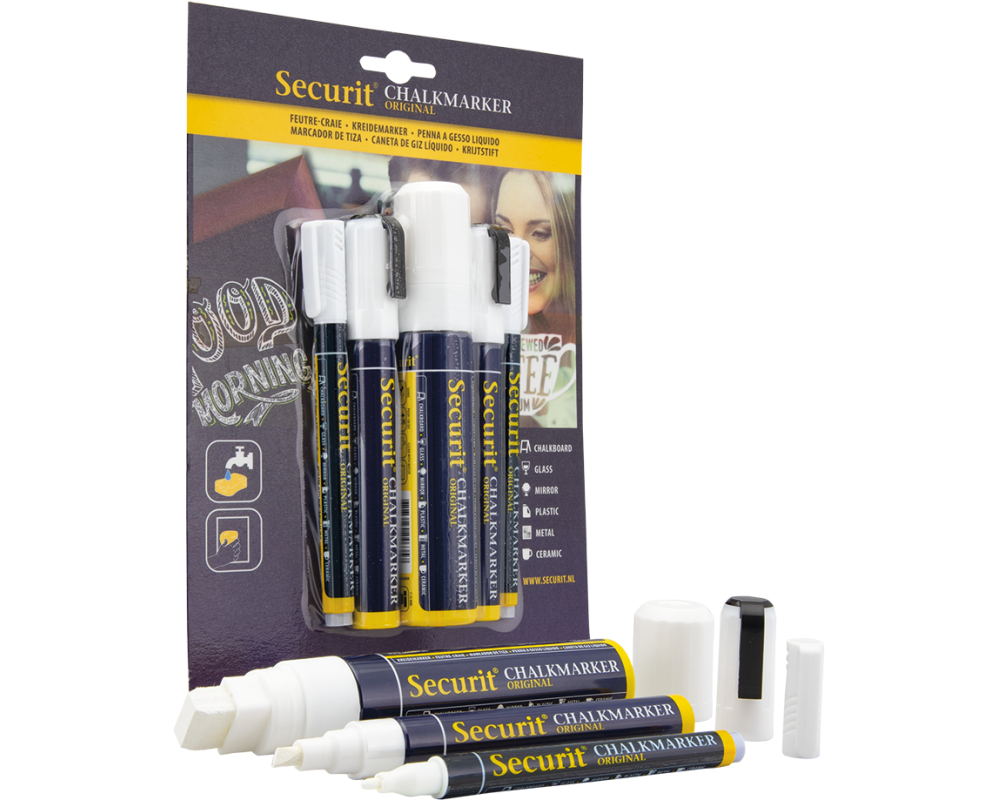 SECURIT Kreidestift 1-15mm BLSMAMIXV5WT weiss, assortiert 5 Stück