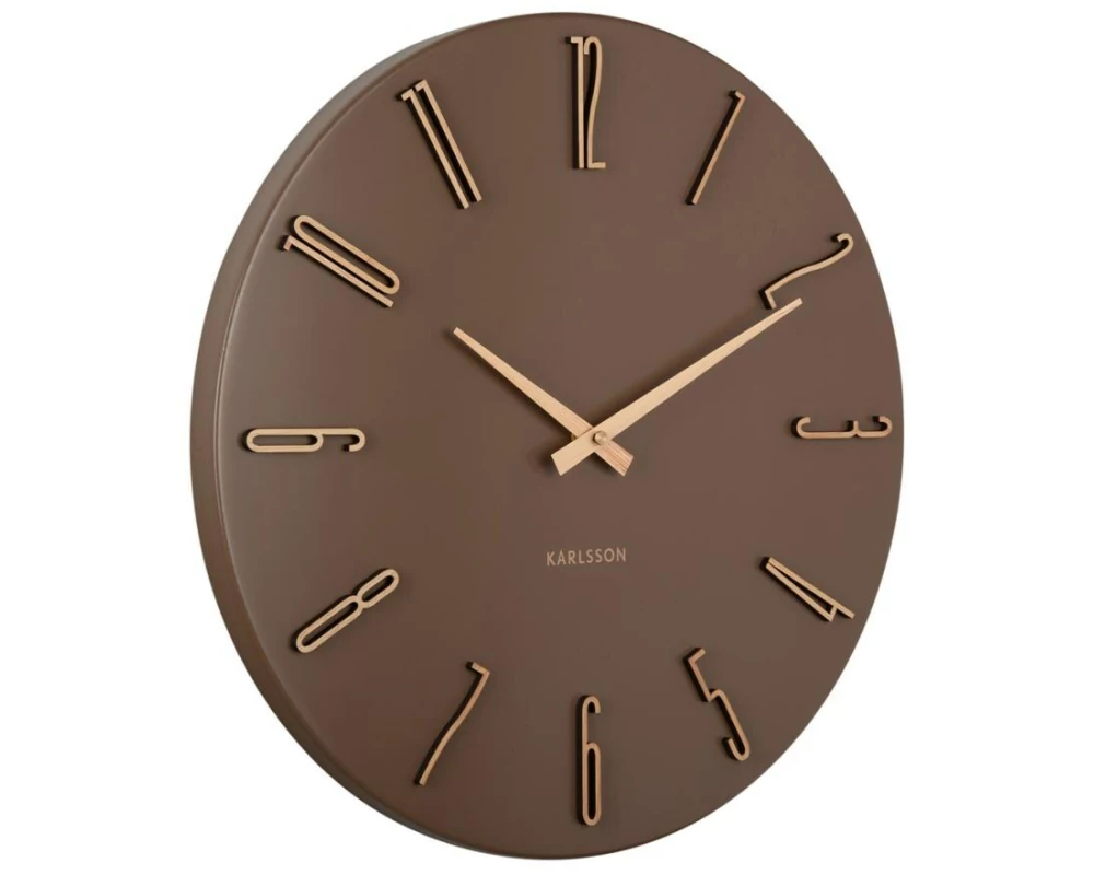 KARLSSON Wanduhr Esmerado 40 cm, Mocha Brown