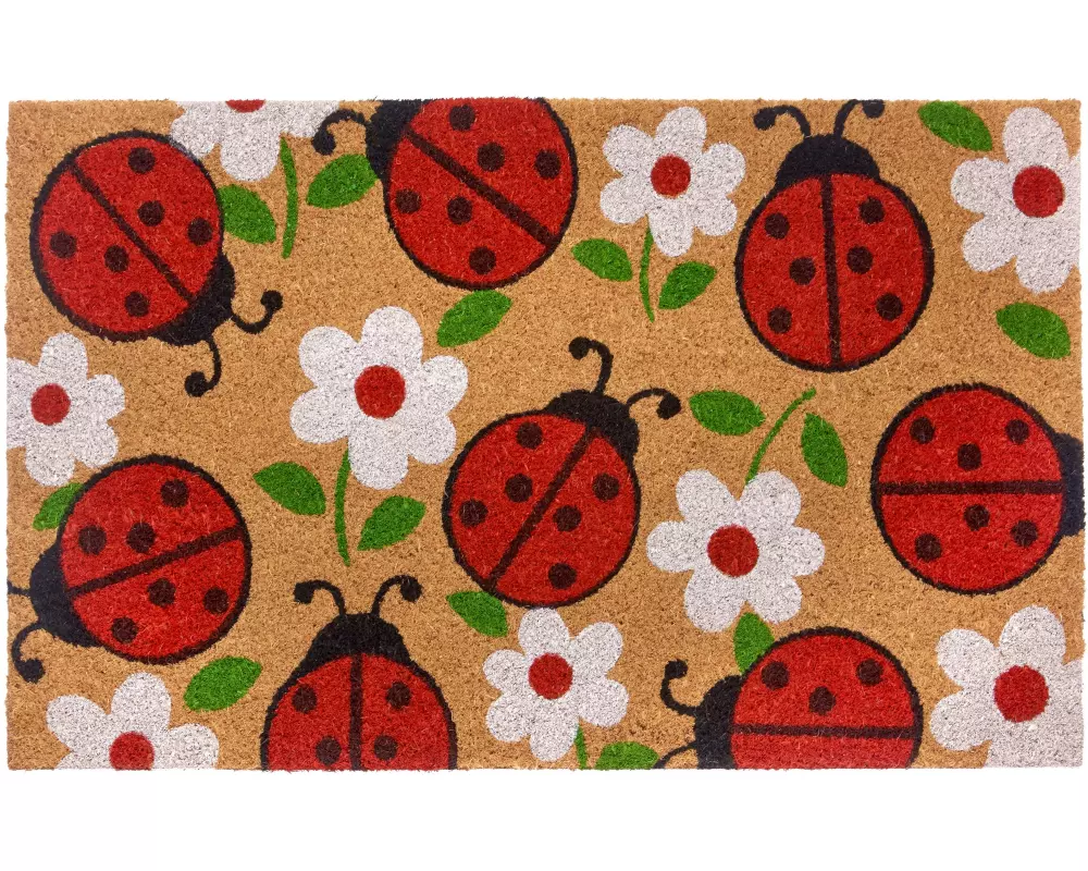 Hanse Home Fussmatte Marienkäfer 45 cm x 75 cm, Braun/Rot