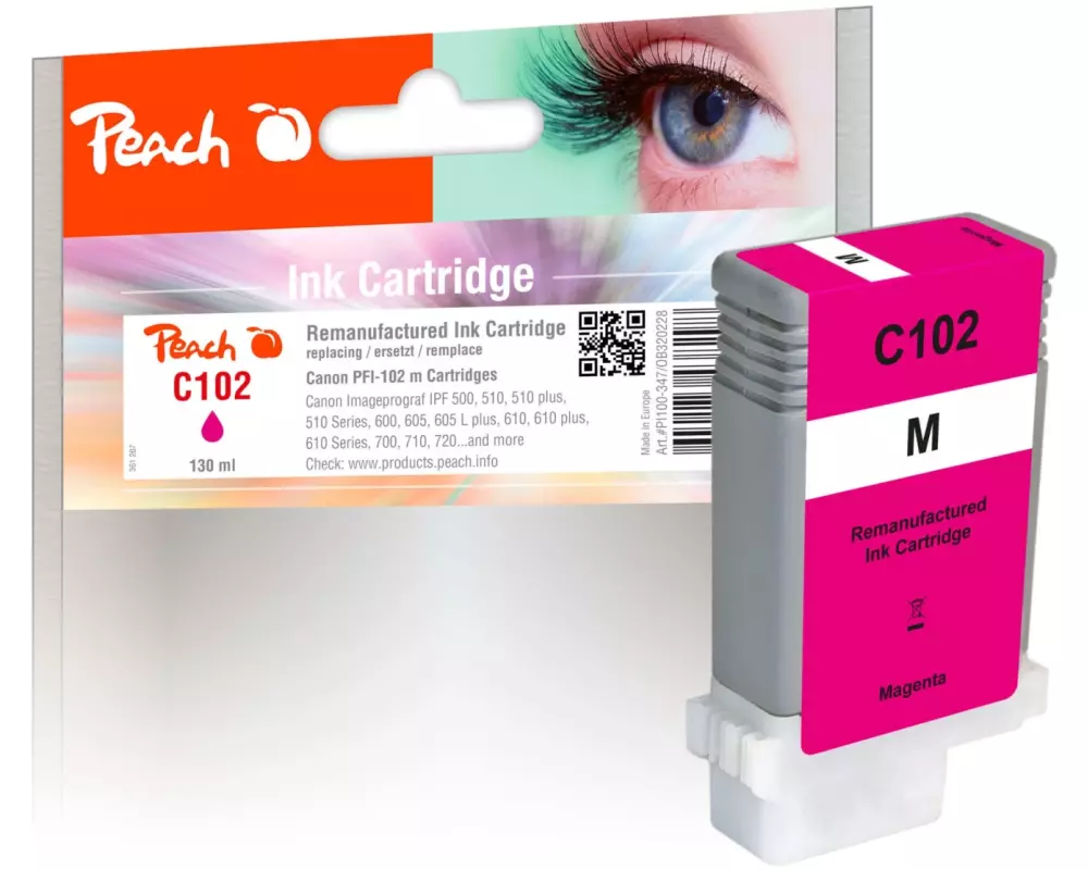 Peach Tinte Canon PFI-102 Magenta