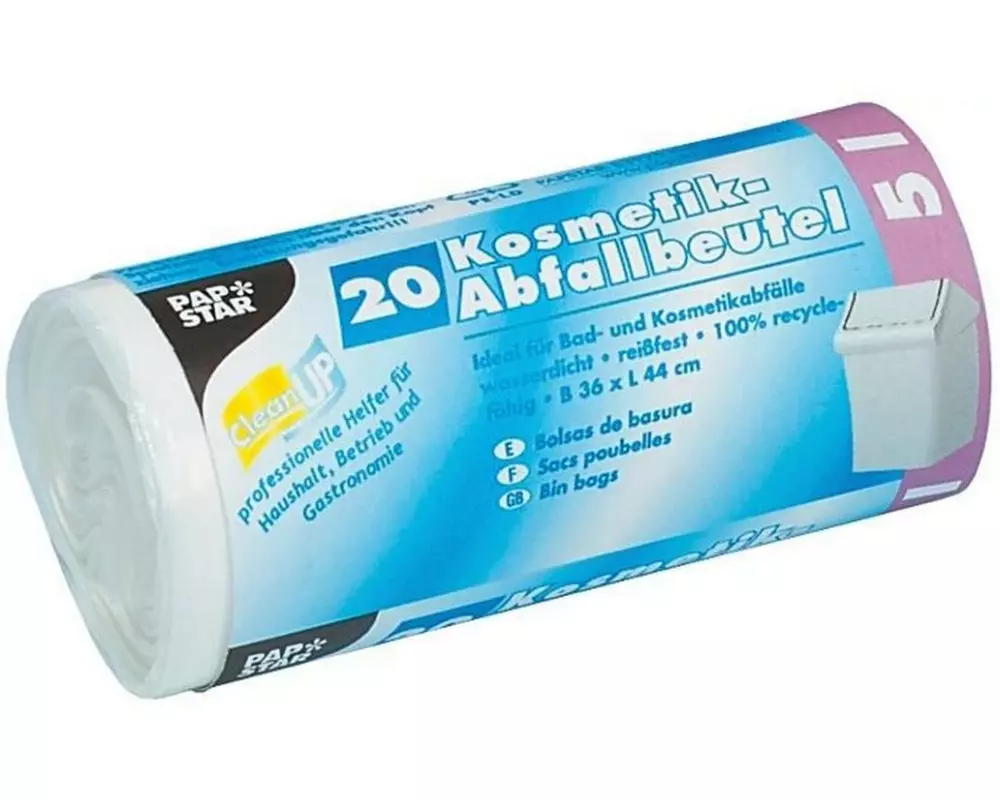 Papstar Müllbeutel LDPE 5 l, 1 Rolle 5 l, 20 Stück